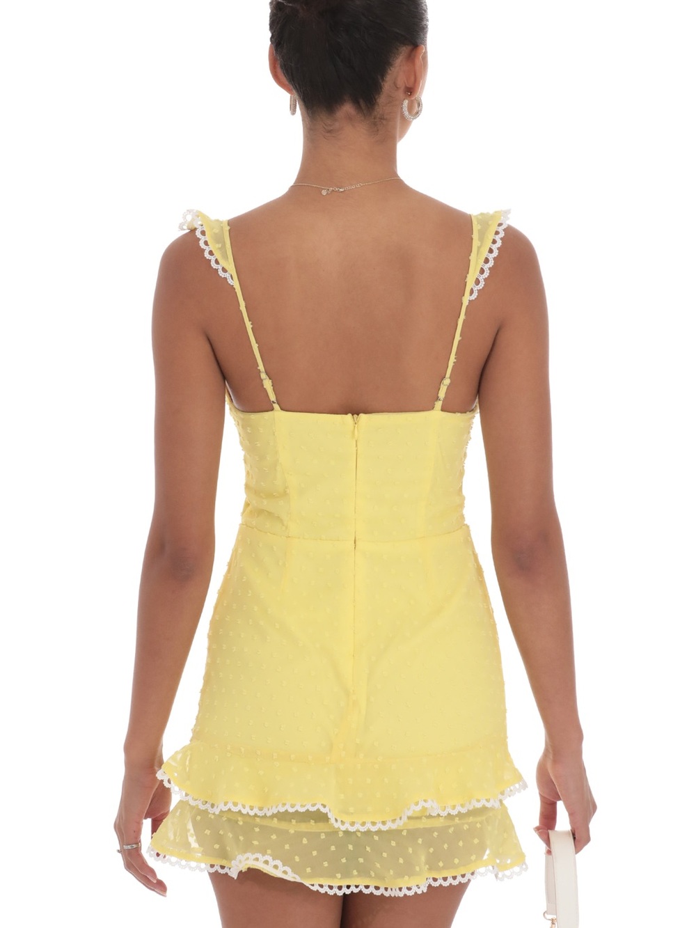 Sunny Yellow Ruffled Mini Dress - Picture 4 of 11